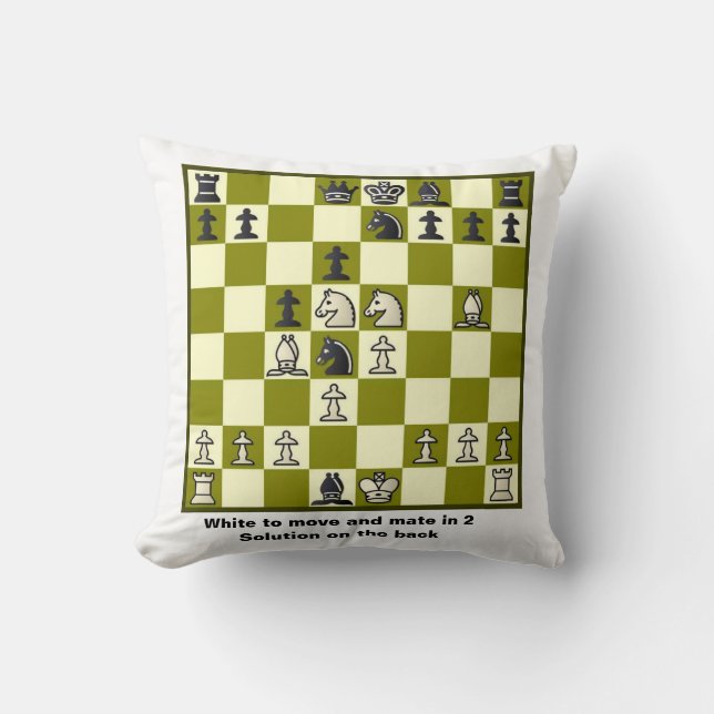 Schachmatte in 2 Rätsel #2 Kissen (Vorderseite)