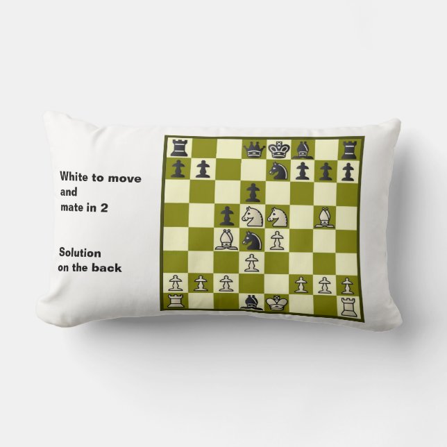 Schachmatte in 2 Rätsel #2 Lendenkissen (Vorderseite)