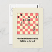Schachmatte in 2 Rätsel #4 Postkarte (Vorne/Hinten)