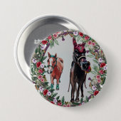 Schachmatte Rose Button (Vorne & Hinten)