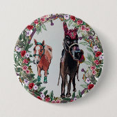 Schachmatte Rose Button (Vorderseite)