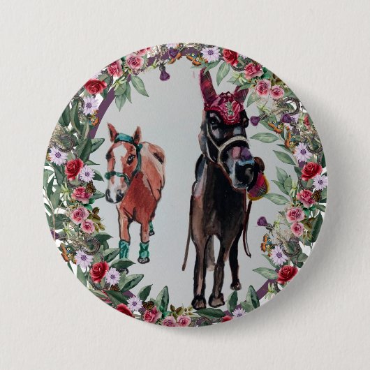 Schachmatte Rose Button (Vorderseite)