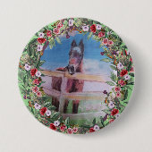 Schachmatte Rose Button (Vorderseite)