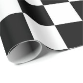 Schachmatte Schachbrettmuster schwarz-weiß Geschenkpapier (Rolleneckpunkt)
