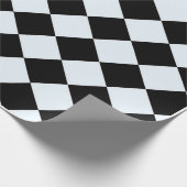 Schachmatte Schachbrettmuster schwarz-weiß Geschenkpapier (Ecke)