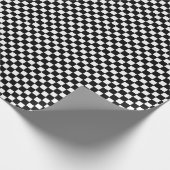 Schachmatte Schachbrettmuster schwarz-weiß Geschenkpapier (Ecke)