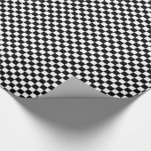 Schachmatte schwarz-weiß geschenkpapier (Ecke)