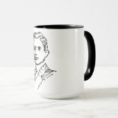 Schachmeister Jose Raul Capablanca Portrait Tasse (VorderseiteRechts)