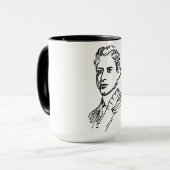 Schachmeister Jose Raul Capablanca Portrait Tasse (Vorderseite Links)