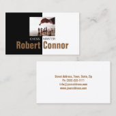 Schachmeistertitel Schwarz & Weiß Visitenkarte (Vorne/Hinten)