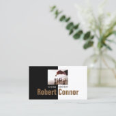 Schachmeistertitel Schwarz & Weiß Visitenkarte (Stehend Vorderseite)