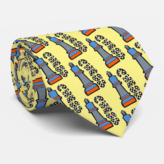 Schachmuster Krawatte (Gerollt)