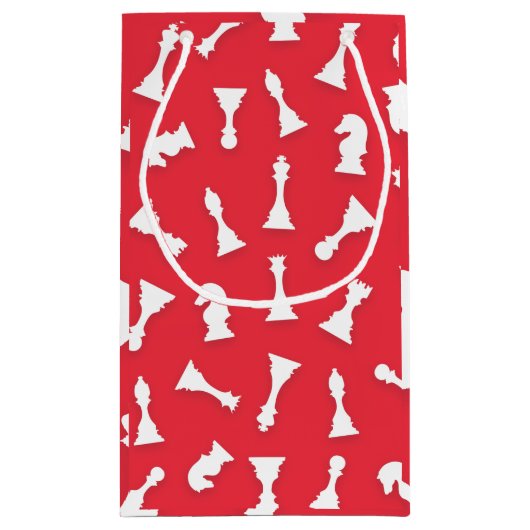 Schachmuster - Nahtlos - Schachspiele Kleine Geschenktüte (Rückseite)