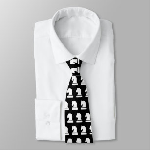 Schachmuster Schwarz-Weiß-Halsband Krawatte