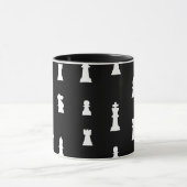 Schachmuster - Schwarz-Weiß Tasse (Zentrum)