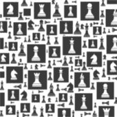 Schachmuster - Schwarzweiß Aufkleber (Vorderseite)