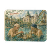 Schachpartie Gellert-Bäder Budapest Ungarn Magnet (Horizontal)