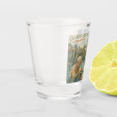 Schachpartie Gellert-Bäder Budapest Ungarn Schnapsglas (Links)