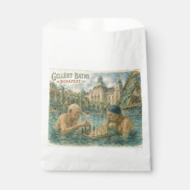 Schachpartie Gellert-Thermen Budapest Ungarn Geschenktütchen