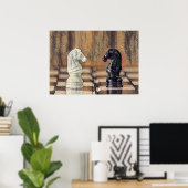 Schachpartie Schachbrett Poster (Heimbüro)