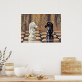 Schachpartie Schachbrett Poster (Küche)