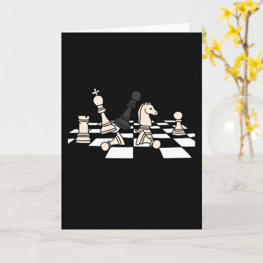 Schachpartien für Schachbrettspieler Karte (Gelbe Blume)