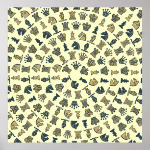 Schachpartien in Circles-Poster Poster