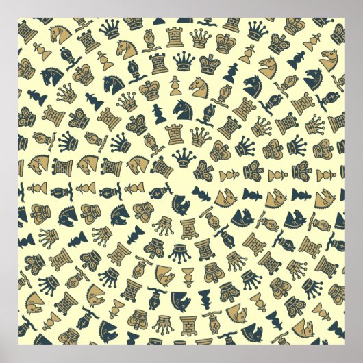 Schachpartien in Circles-Poster Poster (Vorne)