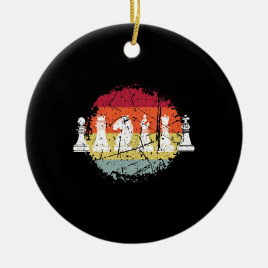 Schachpartien Keramik Ornament (Vorne)