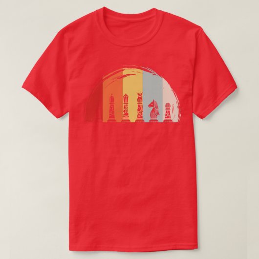 Schachpartien Retro T-Shirt (Design vorne)