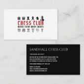 Schachpartien, Schachklub Visitenkarte (Vorne/Hinten)
