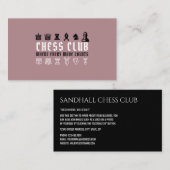 Schachpartien, Schachklub Visitenkarte (Vorne/Hinten)