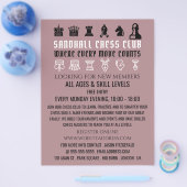 Schachpartien, Schachklub Werbung Flyer (Einzeln)