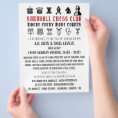 Schachpartien, Schachklub Werbung Flyer (Hand)