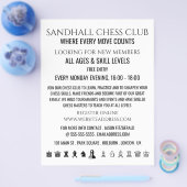 Schachpartien, Schachklub Werbung Flyer (Einzeln)