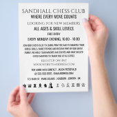 Schachpartien, Schachklub Werbung Flyer (Hand)