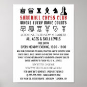 Schachpartien, Schachklubwerbung Poster (Vorne)