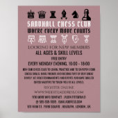 Schachpartien, Schachklubwerbung Poster (Vorne)