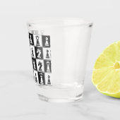 Schachpartien Shotglas Schnapsglas (Rechts)