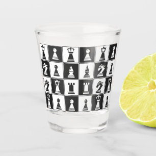Schachpartien Shotglas Schnapsglas