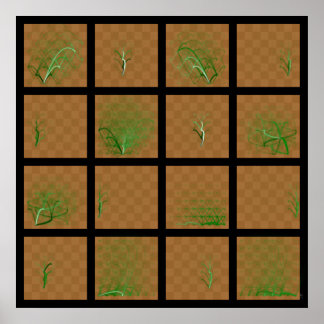 Schachpartien, verglichen (grüne Linien) Poster