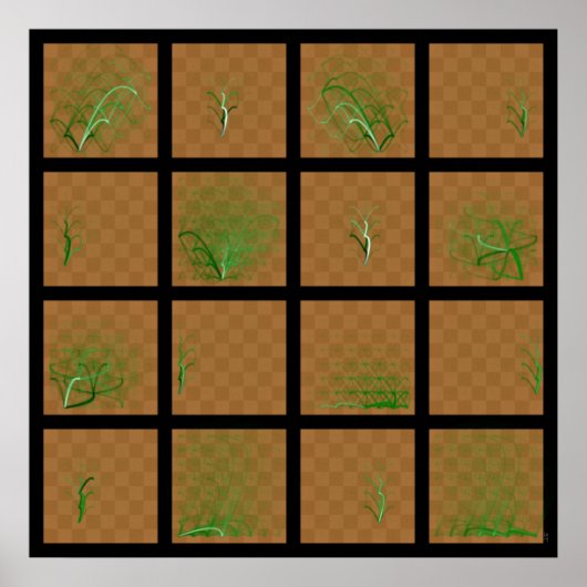 Schachpartien, verglichen (grüne Linien) Poster (Vorne)