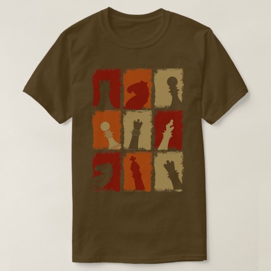 Schachpartitur Retro 2 T-Shirt (Design vorne)