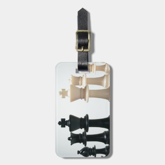 Schachpartituren Gepäckanhänger (Vorderseite vertikal)