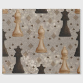 Schachpartituren Geschenkpapier (Flach)