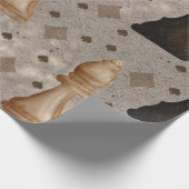 Schachpartituren Geschenkpapier (Ecke)