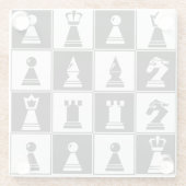 Schachpartituren Glasuntersetzer (Rückseite)