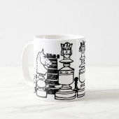 Schachpartituren Kaffeetasse (Vorderseite Links)