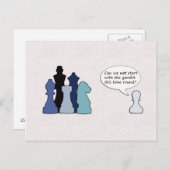 Schachpartituren Postkarte (Vorne/Hinten)