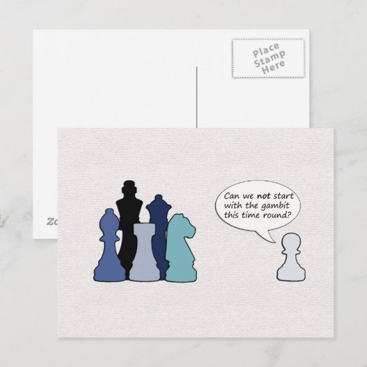 Schachpartituren Postkarte (Vorne/Hinten)